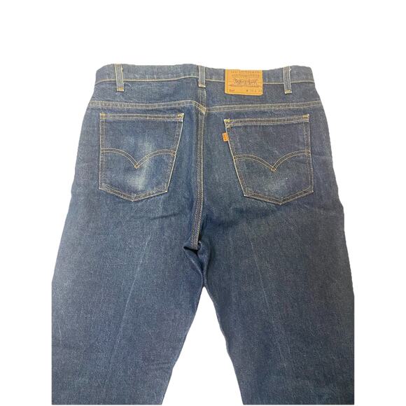 Vintage Levi’s 517 Orange Tab Boot Cut Denim Jeans USA Size 35/30 Hemmed - Picture 4 of 8